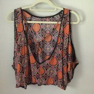 Open shoulder boho shirt